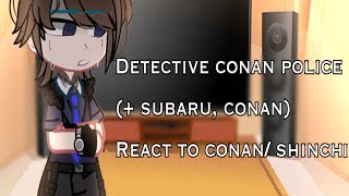 Detective conan police  subaru conan react to conan  shinchi  credits on desc [upl. by Clorinde]