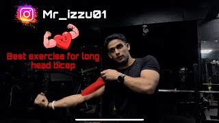 Long head bicep  Izaddie  new video  gym  bodybuilding [upl. by Eedoj]