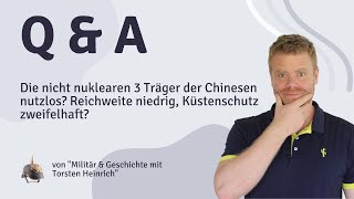 Die nicht nuklearen 3 Träger der Chinesen nutzlos Reichweite niedrig Küstenschutzzweifelhaft [upl. by Wohlen]