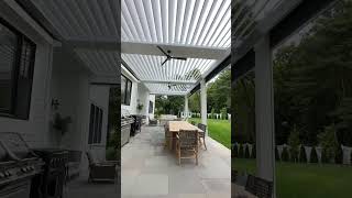 Louvered roof motorized pergola by Breslow [upl. by Ecienaj]