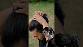 How to make hairstyle like Eren Yeager hair haircare anime erenyeager [upl. by Faludi]