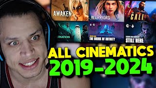 Tyler1 reacts to ALL LoL Season Cinematics 20192024 with chat [upl. by Rory444]