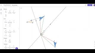 Use Geogebra to Construct Reflection Over Intersecting Lines and Create a Rotation [upl. by Hapte]