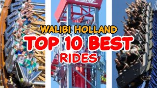 Top 10 rides at Walibi Holland  Biddinghuizen Netherlands  2022 [upl. by Ahsennek]