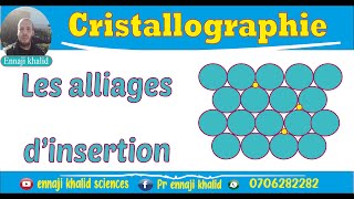 Les alliages dinsertion Cristallographie cours complet [upl. by Acinoryt]