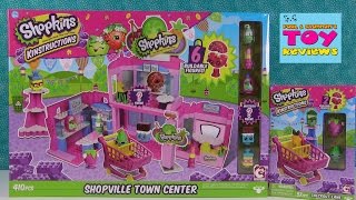 Shopkins Kinstructions Shopville Town Center amp Checkout Lane Review  PSToyReviews [upl. by Notslah]