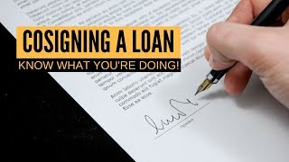 How does cosigning a loan work  Personal Finance 101 [upl. by Limemann485]