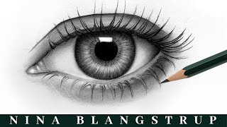 How to Draw a Realistic Eye  Step by Step Eye Tutorial  You can draw this [upl. by Balkin]