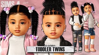 Toddler Twins👶  CC Folder amp Sims Download  Sims 4 Create a Sim [upl. by Patricia]