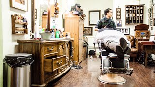 Shaving Tutorial By Traditional Old School Barber I Berkeley CA [upl. by Gideon92]