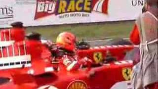 Ferrari F2005 burn out last lap for Rubens [upl. by Dorothee159]