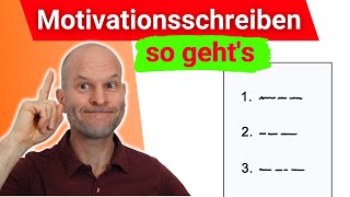 Motivationsschreiben ✍️ 👌 Aufbau Inhalt Beispiele für Deine Bewerbung [upl. by Denoting]