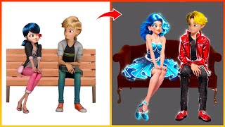 Miraculous Compilation Ladybug Adrien Glow Up  Miraculous Transformation [upl. by Yezdnil]