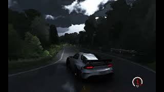 MAZDA RX7 RAINY NIGHT DOWNHILL DRIFT [upl. by Giddings]