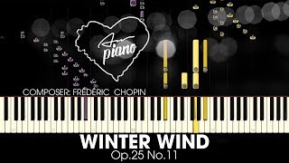 Chopin  Winter Wind Op 25 No 11  Classical Piano Tutorial [upl. by Irej706]