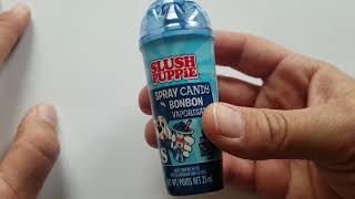 Slush Puppie Blue Raspberry Spray Candy review [upl. by Agiaf856]