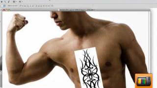 Photoshop tutoriel  Ajouter un tatouage [upl. by Frank433]