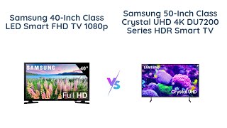 Samsung 40inch Class LED vs 50Inch Crystal UHD 📺  Which TV is Better [upl. by Analaj356]