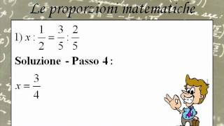 Proporzioni matematiche esercizi con soluzione  1 [upl. by Esiled]