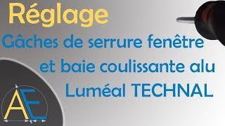 Réglage Gâches de serrure fenêtre et baie coulissante alu Luméal TECHNAL [upl. by Octavian33]