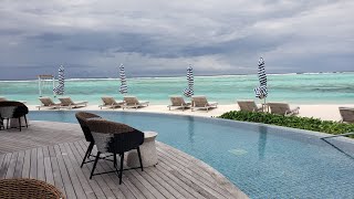 AdultsOnly Riviera Pool and Beach at Le Méridien Maldives Resort amp Spa July 2024 IslandEscape [upl. by Tsiuqram]