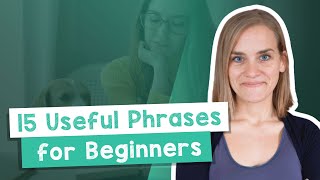 Learn 15 Useful Phrases for ABSOLUTE Beginners in German  A1 with Jenny [upl. by Templia752]