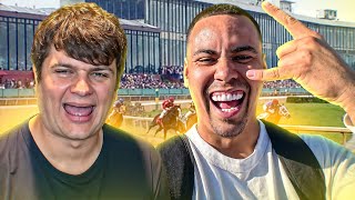 I flew 3000 miles to gamble with Brettski Horse racing vlog [upl. by Ahkeber]