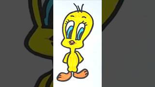 Tweet Tweet How to Draw Tweety 🐦 tweetybird shorts [upl. by Lavine158]