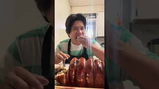 Eating Lechon belly for Thanksgiving [upl. by Breana]