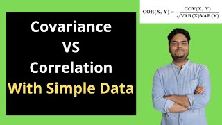 Covariance vs Correlation with simple data  Covariance vs Correlation Coefficient [upl. by Sluiter302]