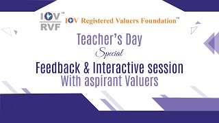 IOV RVF Hosts FirstEver Feedback and Interactive Session  Valuation Exam  Valuation matters [upl. by Renruojos256]