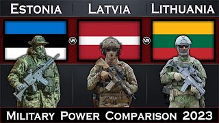 Estonia vs Latvia vs Lithuania Military Power Comparison 2023  Global Power [upl. by Dich696]