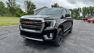 2023 Yukon SLT Luxury Package in Onyx Black Walk Around In Depth Tour [upl. by Alios835]