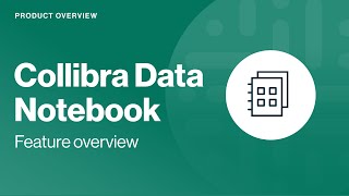 Collibra Data Notebook feature overview [upl. by Godwin777]