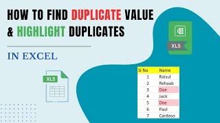 How to Find Duplicates in Excel amp Highlight Duplicates Value [upl. by Brazee51]