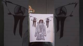 Itachi ballpen art art trend viral itachi [upl. by Icak857]