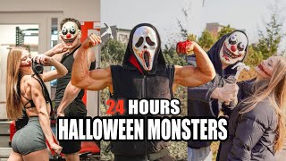 24 HODIN ŽIJEME JAKO HALLOWEENSKÉ PŘÍŠERY 👻🤯 [upl. by Belac]