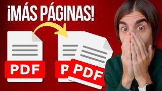 Cómo AREGAR PÁGINAS a PDF  AÑADIR UNA HOJA o MÁS en PDF [upl. by Aramo329]