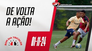 Alisson VOLTA A ATUAR em jogotreino e retorno SE APROXIMA  Bom Dia Tricolor [upl. by Ellecram218]