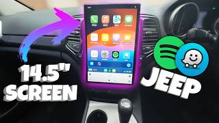 Jeep Grand Cherokee 145quot Tesla Screen with Apple CarPlay amp Android Auto How to Install [upl. by Swan]