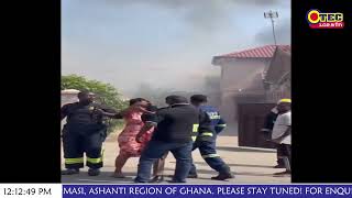 Residents attack fire officers at Dansoman for reporting at a fire scene without their fire tender [upl. by Sirref]