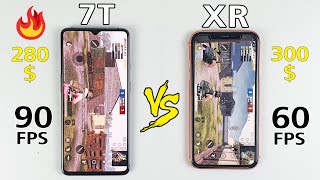 OnePlus 7T vs iPhone XR PUBG TEST in 2021  PUBG 90 FPS vs 60 FPS TEST  SD 855 vs A12 Bionic PUBG [upl. by Alekahs]