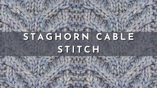 How to Knit the Staghorn Cable Stitch Knitting Pattern  Knitting Stitch Pattern  English Style [upl. by Moise]