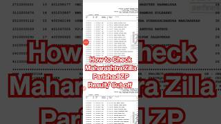 Maharashtra Zilla Parishad Result 2023 Kaise Dekhe  How to Check Maharashtra ZP Result  ZP Cut off [upl. by Ezarra]