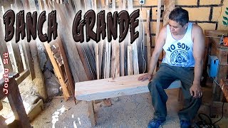 Construcción de banca grande de madera paso a paso [upl. by Amitie]