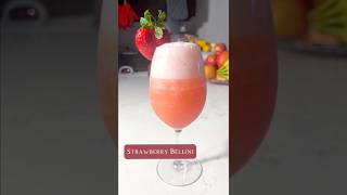 Strawberry Bellini Cocktail shorts cocktails summerdrink [upl. by Charlton]