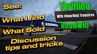 Thrifting Goodwill with Unearthed Treasures See what I find recently sold and tips and tricks [upl. by Imailiv]