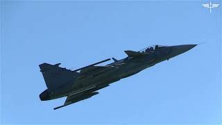 JAS 39 Gripen with turbine song  Karlskrona  20220813 High Quality Audio [upl. by Aistek]