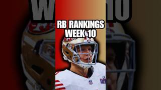 RBs Rankings for Fantasy Football Week 10 nfl shorts [upl. by Bina510]