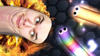 BECOME THE BIGGEST SNAKE  Slitherio  Funny Rage Moments [upl. by Johnny574]